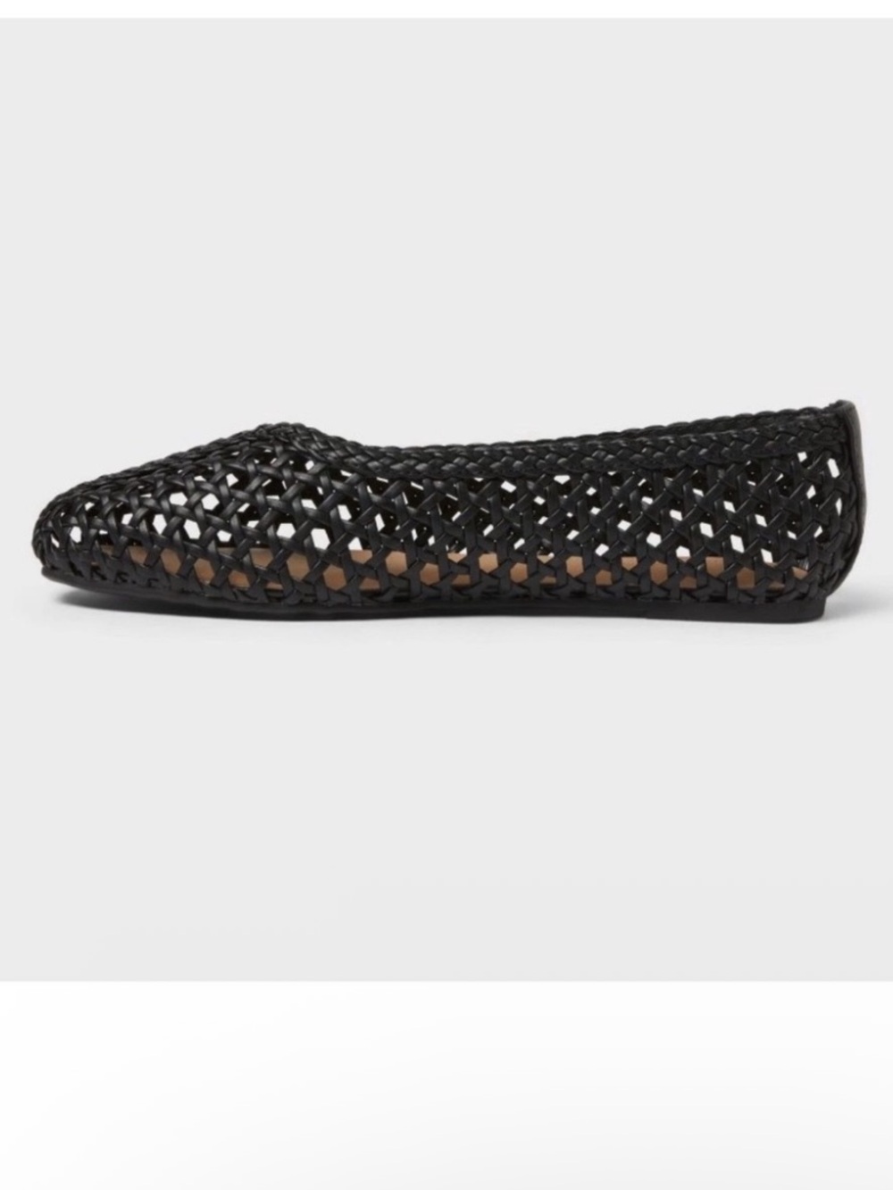 Woman's Woven Black Ballet Flat for Women - Picture 3 of 3